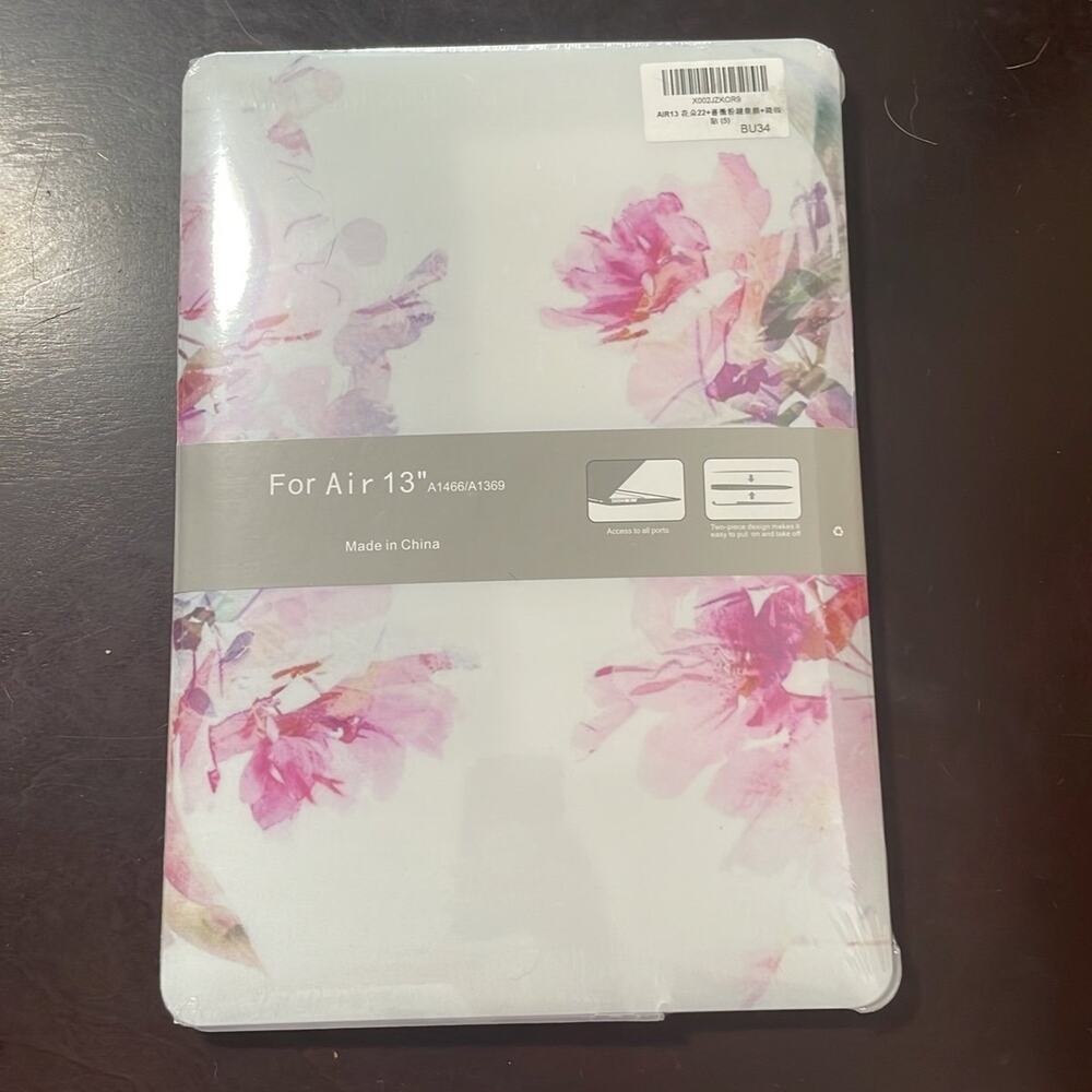 MacBook Air 13” pink floral shell